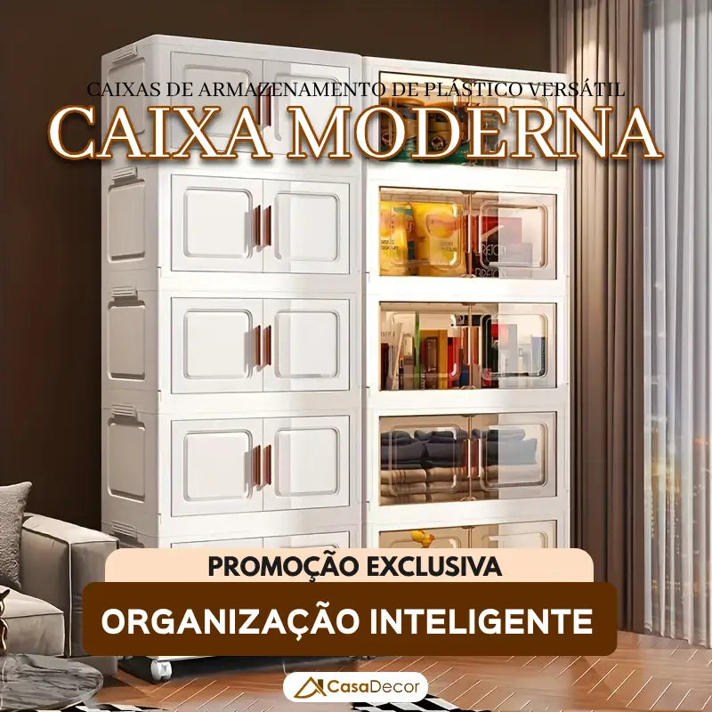 Conjunto de 5 Caixas Organizadoras com Design Moderno com Rodinhas