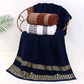 Conjunto de 6 Toalhas em 100% Algodão de Alta Absorção Bordada