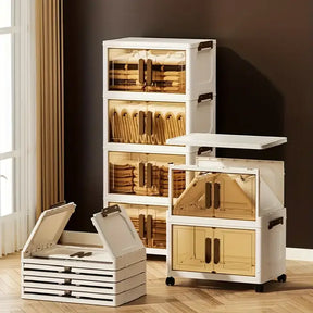Conjunto de 5 Caixas Organizadoras com Design Moderno com Rodinhas