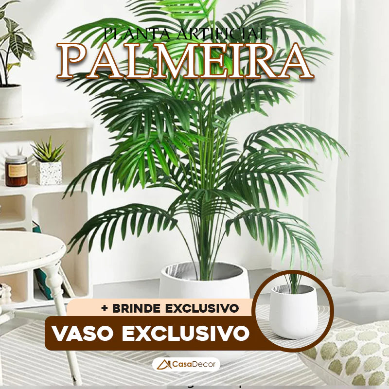 Decoração de Palmeira Artificial +BRINDE: Vaso Decorativo