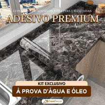 Conjunto de Adesivos Com Textura  Para Pias e Bancadas a Prova D'água e Óleo | 40x500cm