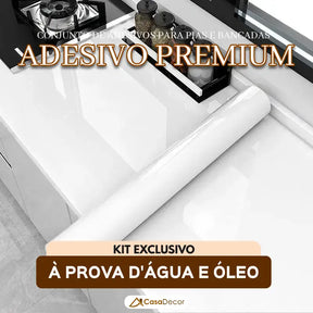 Conjunto de Adesivos Com Textura  Para Pias e Bancadas a Prova D'água e Óleo | 40x500cm